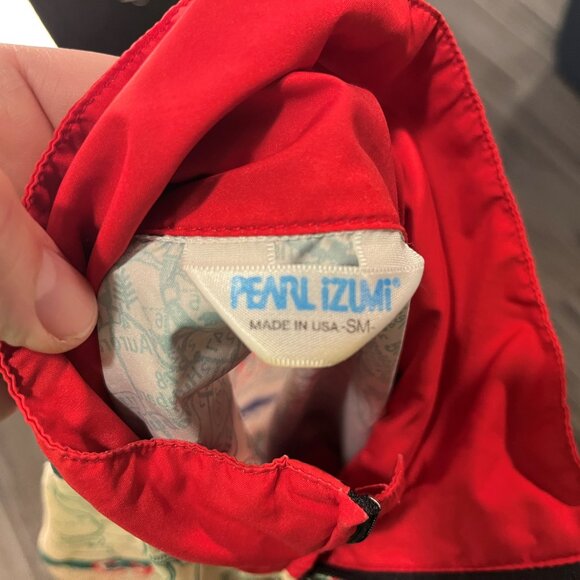Vintage Pearl Izumi Men's red & beige Cycle Oregon full zip Jacket Small S - Picture 4 of 5